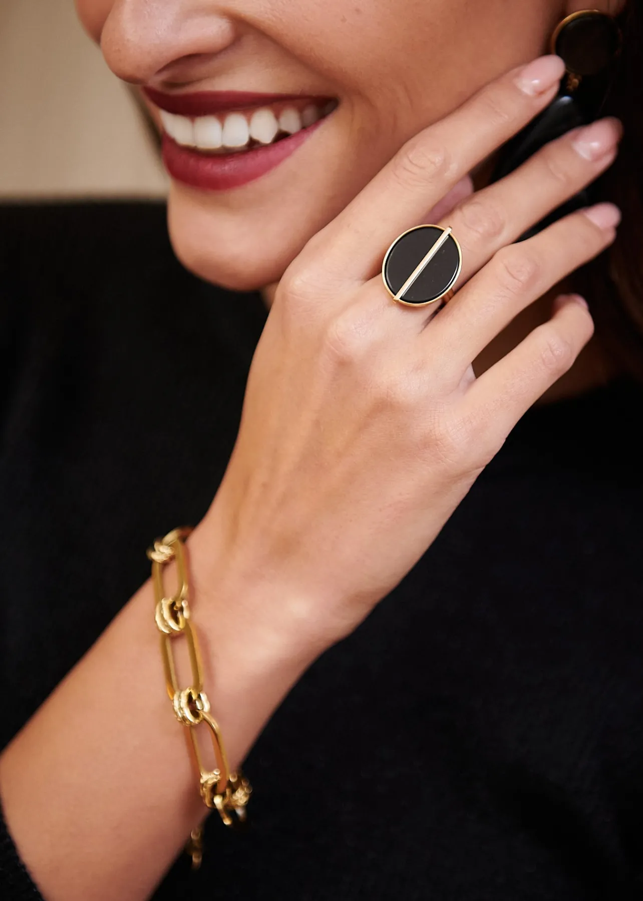 Motus Boutique Bagues^Bague Andrée Noir-BagueAndrée