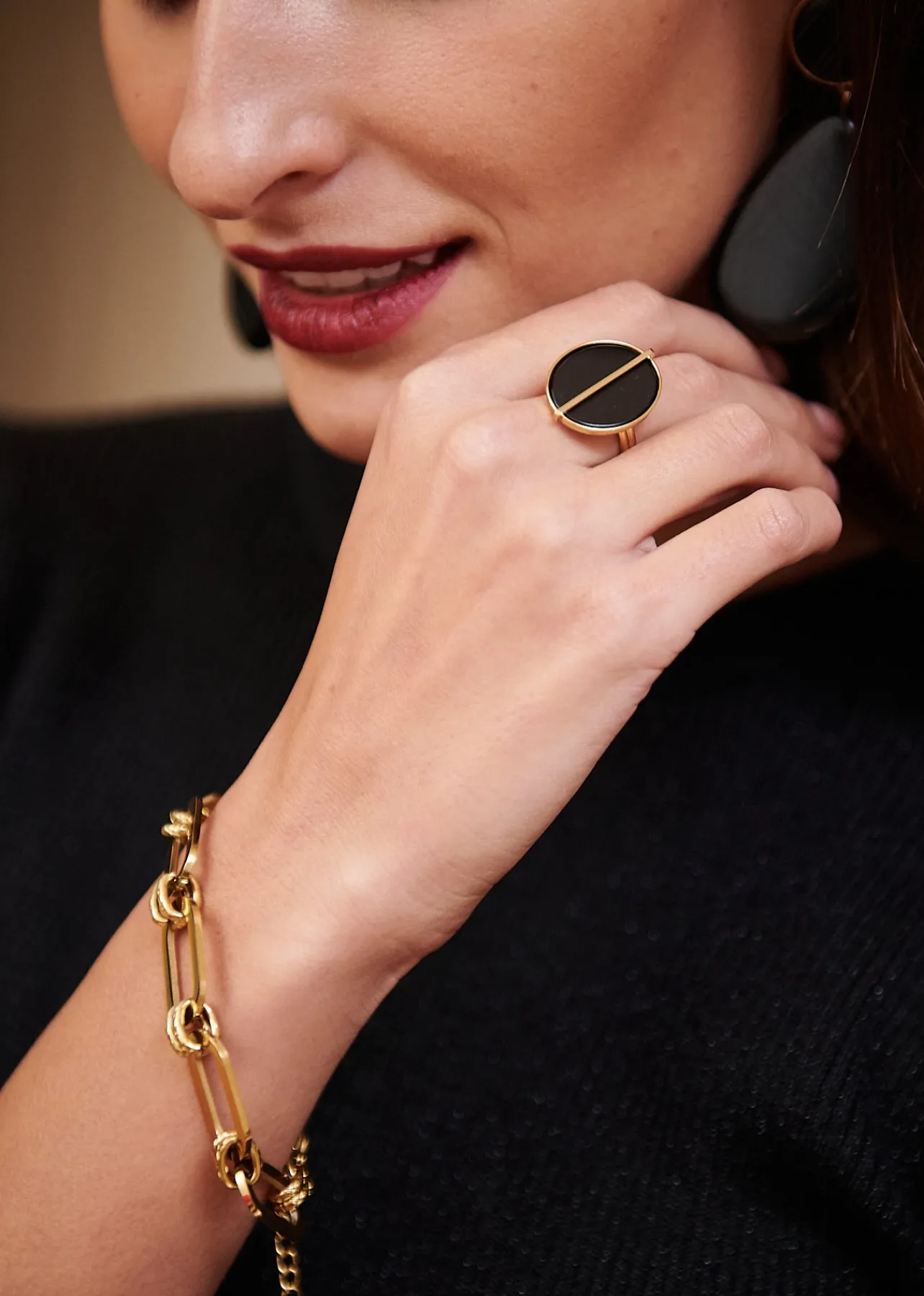 Motus Boutique Bagues^Bague Andrée Noir-BagueAndrée