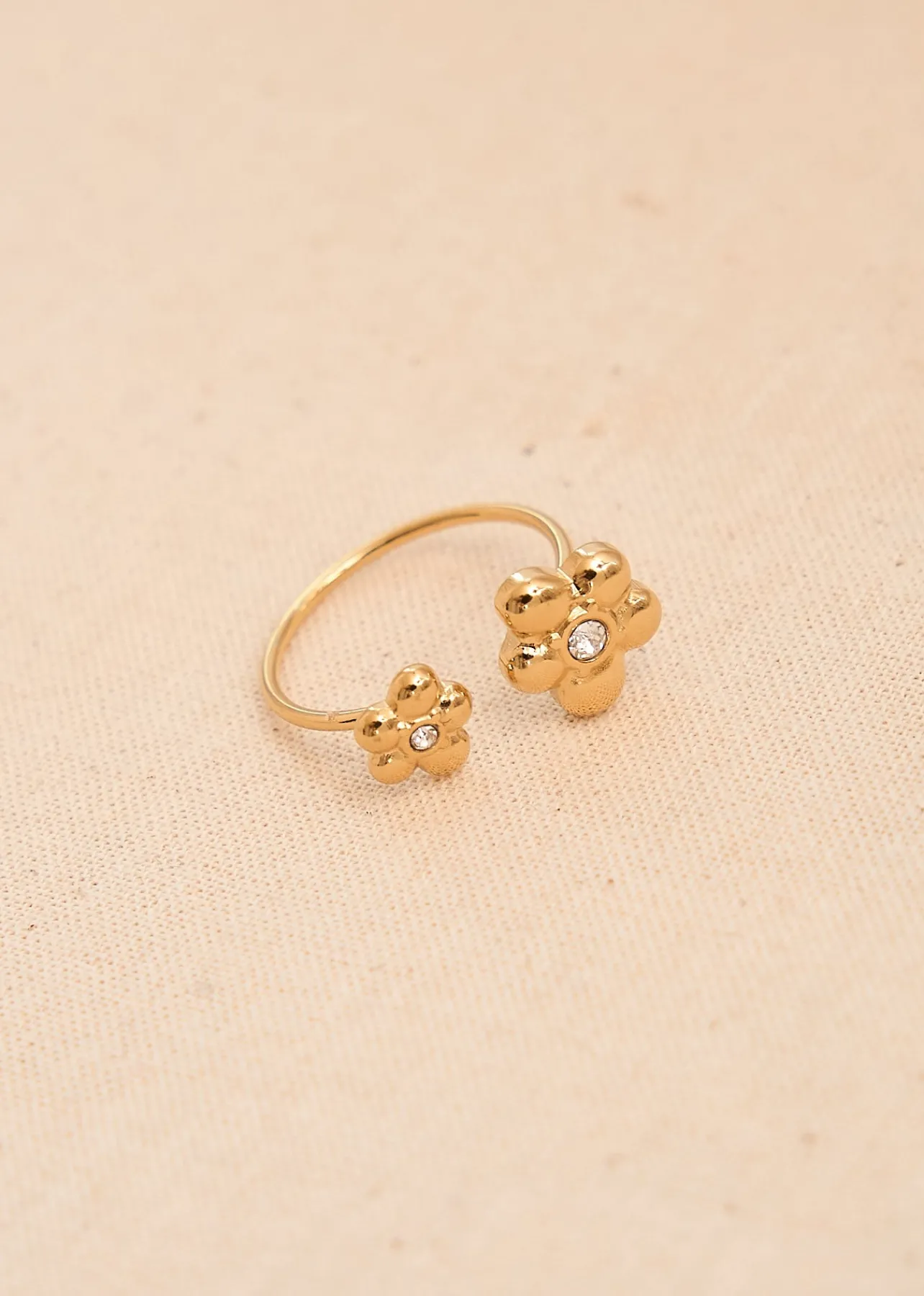 Motus Boutique Bagues^Bague Satine DoréStrass-BagueSatine