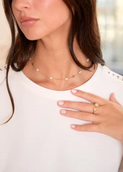 Motus Boutique Bagues^Bague Satine DoréStrass-BagueSatine