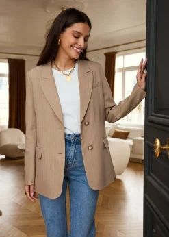 Motus Boutique Vestes & Manteaux^Blazer Franky Taupe-BlazerFranky