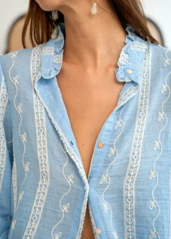 Motus Boutique Chemises & Blouses^Blouse Baya Bleu-BlouseBaya