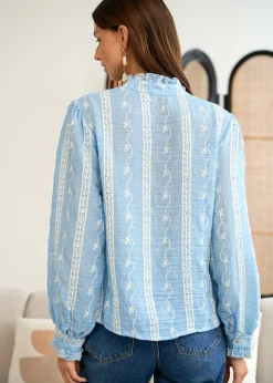 Motus Boutique Chemises & Blouses^Blouse Baya Bleu-BlouseBaya