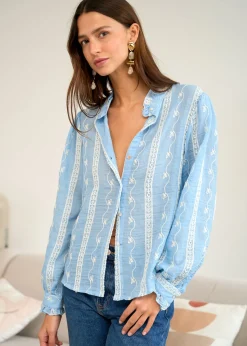 Motus Boutique Chemises & Blouses^Blouse Baya Bleu-BlouseBaya