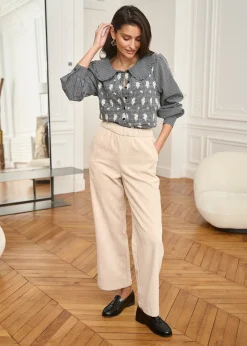 Motus Boutique Chemises & Blouses^Blouse Belinda ImpriméFondNoir-BlouseBelinda