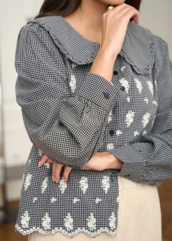 Motus Boutique Chemises & Blouses^Blouse Belinda ImpriméFondNoir-BlouseBelinda