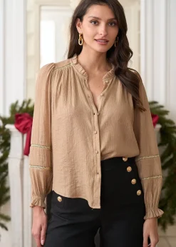 Motus Boutique Chemises & Blouses^Blouse Cassiopée Or-BlouseCassiopée