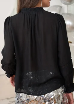 Motus Boutique Chemises & Blouses^Blouse Cassiopée Noir-BlouseCassiopée
