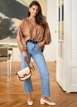 Motus Boutique Chemises & Blouses^Blouse Manel Camel-BlouseManel
