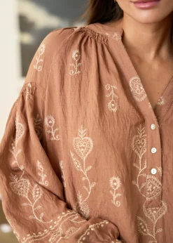 Motus Boutique Chemises & Blouses^Blouse Manel Camel-BlouseManel