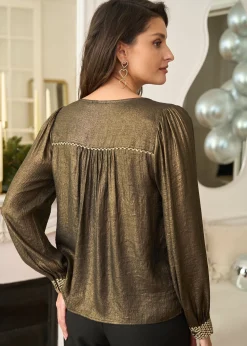 Motus Boutique Chemises & Blouses^Blouse Olivia Bronze-BlouseOlivia