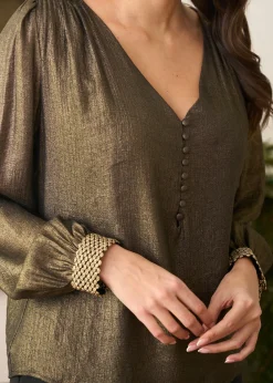 Motus Boutique Chemises & Blouses^Blouse Olivia Bronze-BlouseOlivia