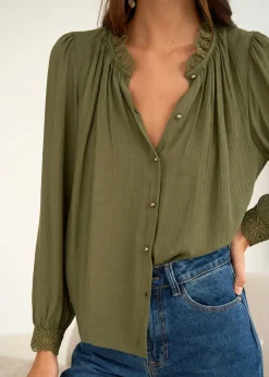Motus Boutique Chemises & Blouses^Blouse Paola Kaki-BlousePaola