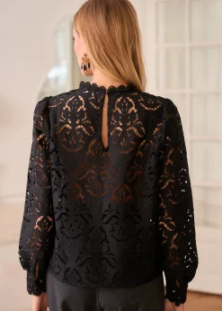 Motus Boutique Chemises & Blouses^Blouse Rose Noir-BlouseRose