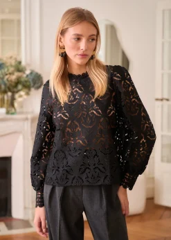 Motus Boutique Chemises & Blouses^Blouse Rose Noir-BlouseRose