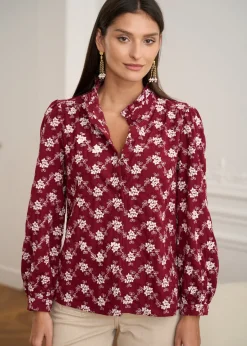 Motus Boutique Chemises & Blouses^Blouse Solange BordeauxEcru-BlouseSolange