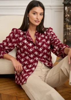 Motus Boutique Chemises & Blouses^Blouse Solange BordeauxEcru-BlouseSolange