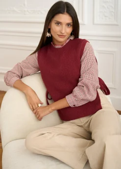 Motus Boutique Chemises & Blouses^Blouse Tina VichyBordeaux-BlouseTina