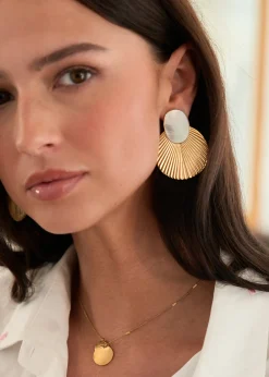 Motus Boutique Boucles D'oreilles^Boucles d'oreilles Ilana NacreDoré-Bouclesd'oreillesIlana