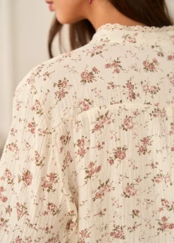 Motus Boutique Chemises & Blouses^Chemise Aimée FleuriFondBeige-ChemiseAimée