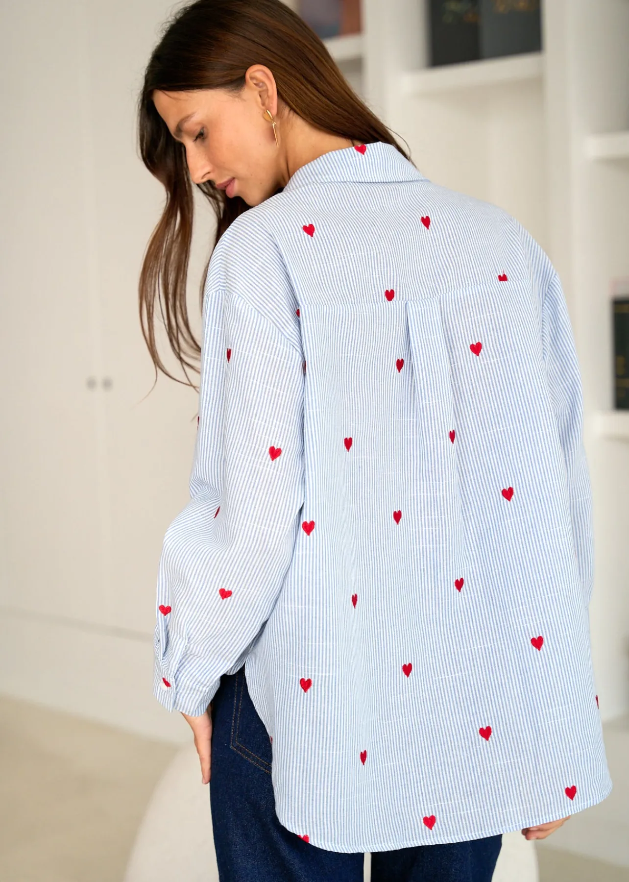 Motus Boutique Chemises & Blouses^Chemise Louisa BleuRayéBlanc-ChemiseLouisa