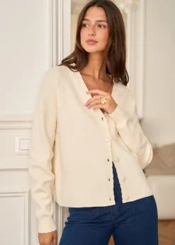 Motus Boutique Mailles^Gilet Anne Beige-GiletAnne
