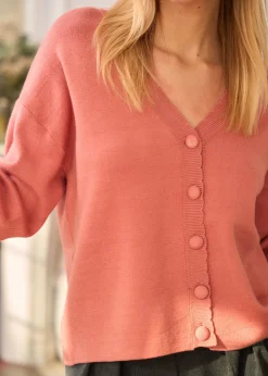 Motus Boutique Mailles^Gilet Anne VieuxRose-GiletAnne