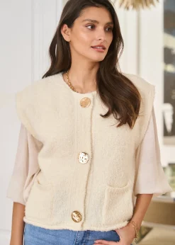 Motus Boutique Mailles^Gilet Artus Beige-GiletArtus