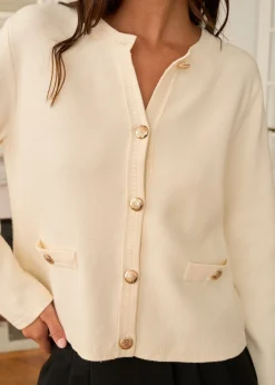 Motus Boutique Mailles^Gilet Audrey Beige-GiletAudrey