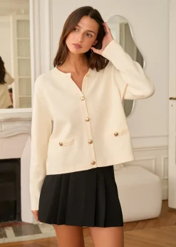 Motus Boutique Mailles^Gilet Audrey Beige-GiletAudrey