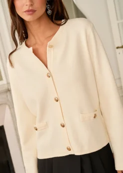 Motus Boutique Mailles^Gilet Audrey Beige-GiletAudrey