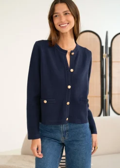 Motus Boutique Mailles^Gilet Audrey Marine-GiletAudrey