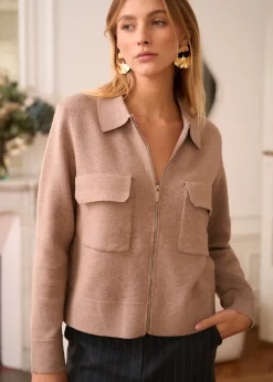 Motus Boutique Mailles^Gilet Gaetane Beige-GiletGaetane