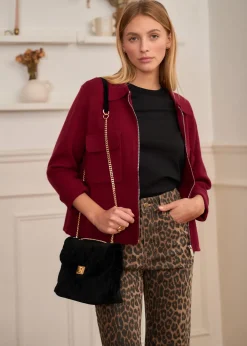 Motus Boutique Mailles^Gilet Gaetane Bordeaux-GiletGaetane