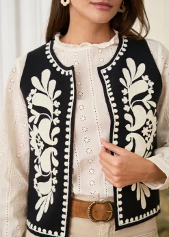 Motus Boutique Mailles^Gilet Léo Noir-GiletLéo