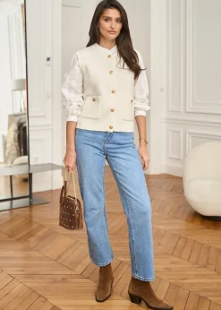 Motus Boutique Mailles^Gilet Léon Ecru-GiletLéon