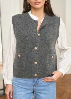 Motus Boutique Mailles^Gilet Léon Gris-GiletLéon