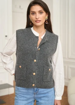 Motus Boutique Mailles^Gilet Léon Gris-GiletLéon