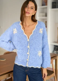 Motus Boutique Mailles^Gilet Léonard Bleu-GiletLéonard