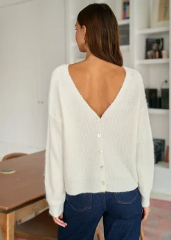 Motus Boutique Mailles^Gilet Maelys Blanc-GiletMaelys