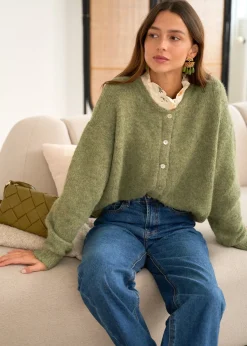 Motus Boutique Mailles^Gilet Malo Olive-GiletMalo