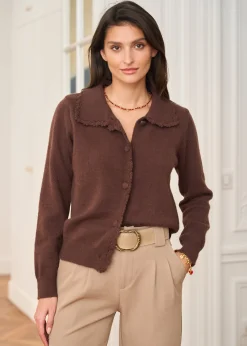 Motus Boutique Mailles^Gilet Mia Marron-GiletMia
