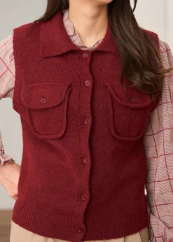Motus Boutique Mailles^Gilet Olga Bordeaux-GiletOlga