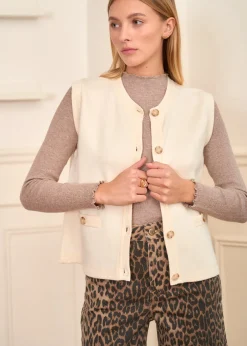 Motus Boutique Mailles^Gilet Sienne Ecru-GiletSienne