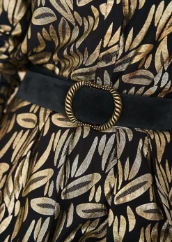 Motus Boutique Jupes & Shorts^Jupe Alice ImpriméDoréFondNoir-JupeAlice
