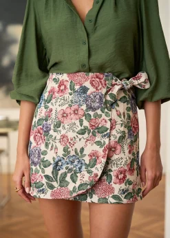 Motus Boutique Jupes & Shorts^Jupe Lio FleuriFondBeige-JupeLio