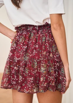 Motus Boutique Jupes & Shorts^Jupe Lou FleuriBordeaux-JupeLou