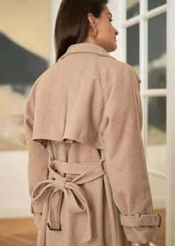 Motus Boutique Vestes & Manteaux^Manteau Isia Taupe-ManteauIsia