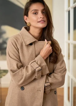 Motus Boutique Vestes & Manteaux^Manteau Isia Taupe-ManteauIsia