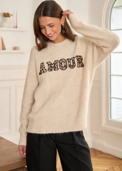 Motus Boutique Mailles^Pull Amour Beige-PullAmour